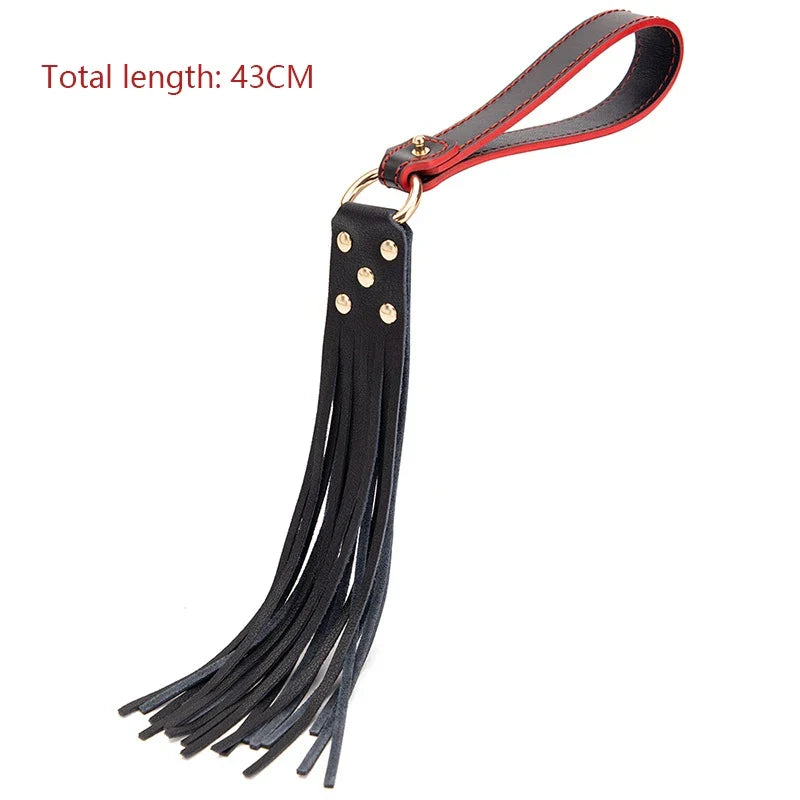  Genuine Leather BDSM Restraint Kit with Adjustable Collar Handcuffs Blindfold Intimate Couple Toys Set 